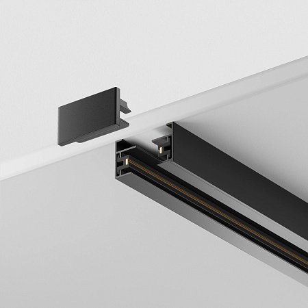 Трековая система Technical однофазная для натяжного потолка чёрная 200x200x200 TS-Z-200-TR020-1-GU10-B