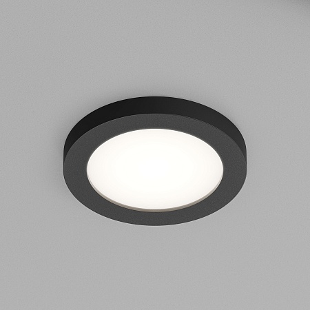 DK3012-BK Встраиваемый светильник влагозащ., IP 44, 50 Вт, GU10, черный, алюминий - фото