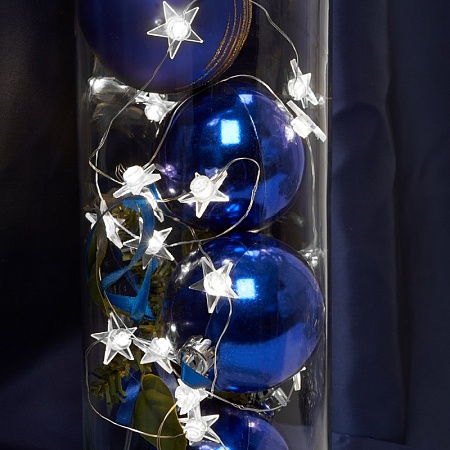 Гирлянда линейная Feron CL571 Звездочки, статичная, 1.8м USB 5000K , прозрачный шнур - фото