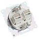 Розетка компьютерная 2-местная RJ-45 (механизм) STEKKER GLS00-7109-01 , серия Катрин, белый - фото