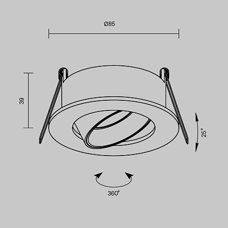 Встраиваемый светильник Technical Wink DL061-GU10-B - фото