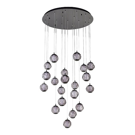 SL6520.403.20 Светильник подвесной ST-Luce черный жемчуг/прозрачно-дымчатый LED 1*100W 4000K HELMI - фото