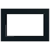 Рамка  2-местная (без перемычки), стекло, STEKKER, GFR00-7012-05М, серия Катрин, черный матовый