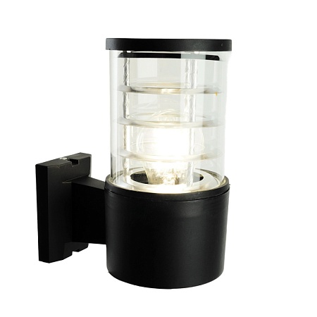 Светильник садово-парковый Feron.ONE DH0801-P, на стену вверх, E27 230V, черный пластик - фото