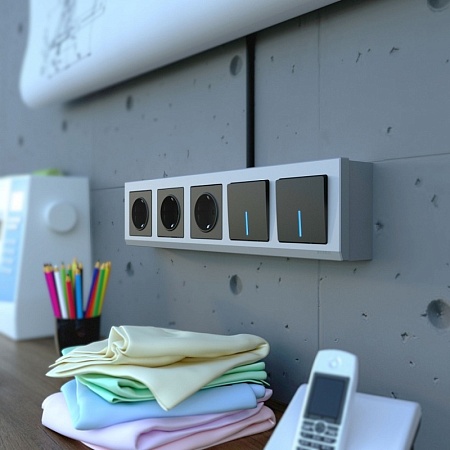 Коробка для накладного монтажа (серебряный) W8000006 - фото