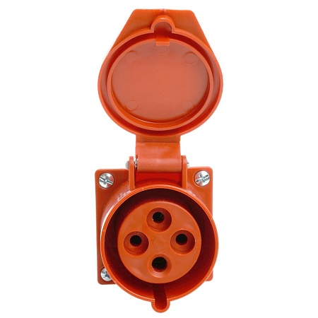 Розетка стационарная ST-124 32А 380В 3P+PE IP44, RST32-124-44, Stekker - фото