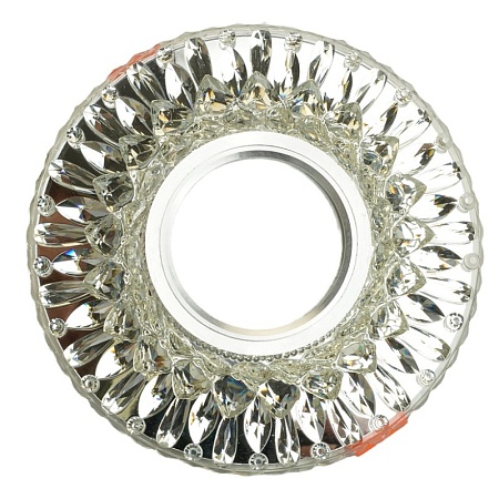 Светильник встраиваемый с белой LED подсветкой Feron CD4028 потолочный GX53 без лампы прозрачный - фото