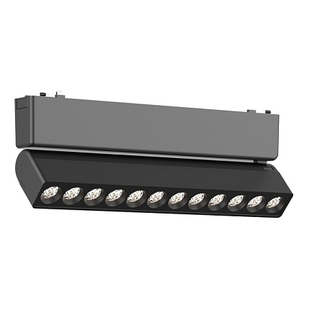 Магнитный трековый светильник Черный LED 1*12W 4000K 710Lm Ra>90 IP20 L230xW26xH81 48V ST675.446.12 - фото
