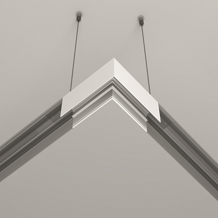 Коннектор угловой Exility накладной белый - фото