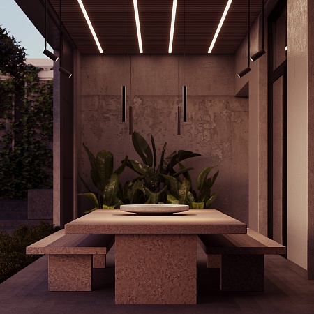 Уличный трековый подвесной светильник Focus led Elasity IP 3000К 8Вт 38° черный - фото