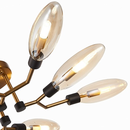 Люстра потолочная ST-Luce Латунь/Коньячный G9 8*5W SL1174.302.08 - фото