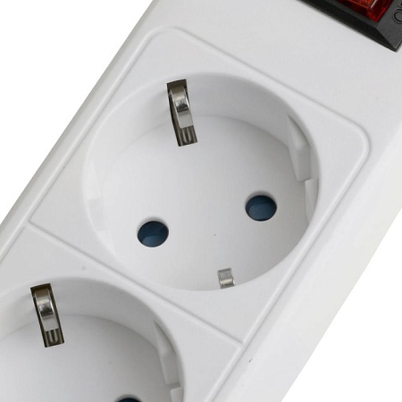 Сетевой фильтр 5-местный с/з STEKKER HM20-51-053x1мм2, 5 м, серия Optima, белый - фото