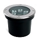 Светодиодный светильник тротуарный (грунтовый) Feron SP2802, 6W, AC/DC12-24V, низковольтный, 4000К, металлик, D120*H90mm, вн.диаметр: 90m, IP67 - фото