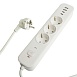 Сетевой фильтр 3-местный с/з STEKKER 3x1мм2, 1,8 м, 250В, 16А, 2 USB-A+2 Type-C, серия Nova, белый - фото
