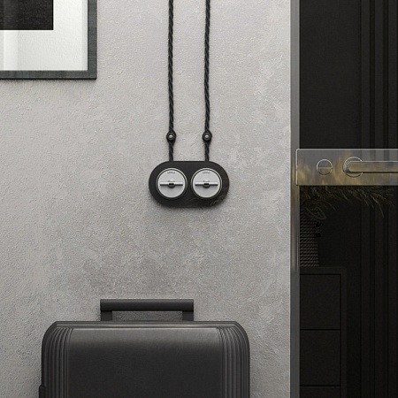 Переключатель/выключатель одноклавишный Vintage белый матовый/хром W5812050 - фото