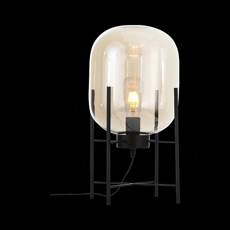 Прикроватная лампа ST-Luce Черный/Коньячный E27 1*40W (из 2-х коробок) SL1050.505.01 - фото