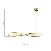 Светильник подвесной ST-Luce Латунь/Прозрачный LED 1*21W 4000K SL6205.313.01