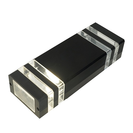 Светильник садово-парковый  Feron.ONE DH0807-P, на стену вверх/вниз,  2*GU10 220-240V, черный пластик - фото