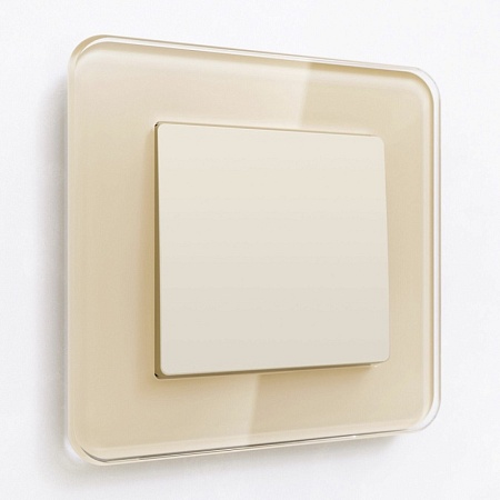 Выключатель одноклавишный (айвори матовый) W1110062 - фото