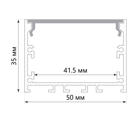 Профиль алюминиевый накладной "Линии света", белый, CAB257 - фото