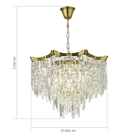 Светильник подвесной ST-Luce Латунь/Прозрачный E14 10*60W SL1659.303.10 - фото