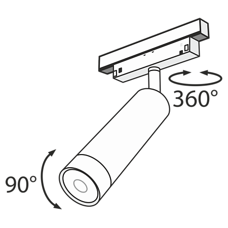 Трековый светильник Technical FOCUS LED TR019-2-7W4K-B - фото