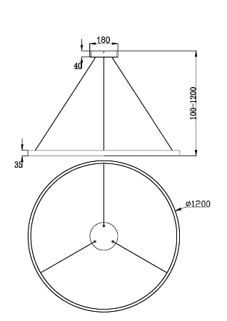 Подвесной светильник Maytoni Rim MOD058PL-L65W3K - фото