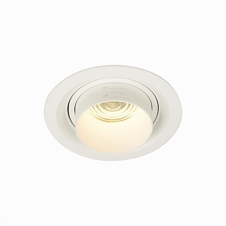 Св-к встр. Zoom Белый LED 1*12W 3000K 960Lm Ra90 15°-60° IP20 D115xH95 170-240V ST701.538.12 - фото