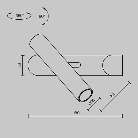 Настенный светильник (бра) Maytoni MOD442WL-L8BS3K - фото