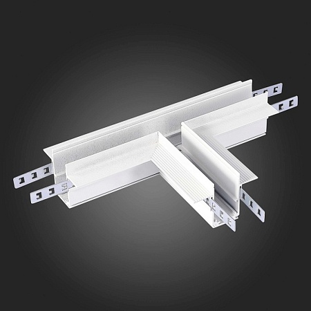 Коннектор T-образный для встраиваемого магнитного шинопровода под ГКЛ 12мм ST-Luce Белы ST007.599.12 - фото