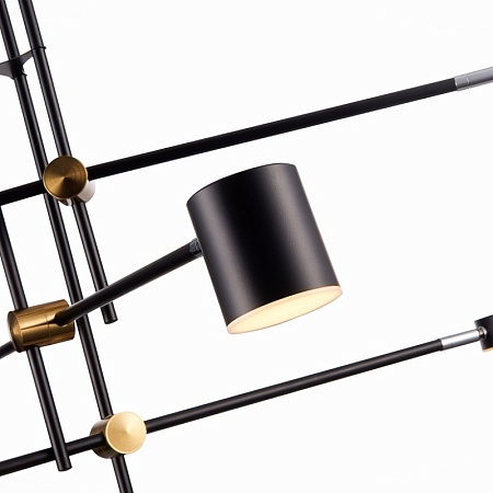 Светильник потолочный ST-Luce Черный, Латунь/Черный LED 6*5W 3000K SL1604.432.06 - фото