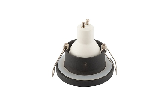 DK3012-BK Встраиваемый светильник влагозащ., IP 44, 50 Вт, GU10, черный, алюминий - фото