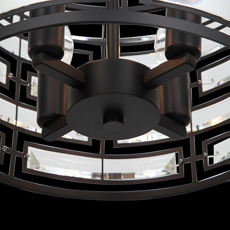 Люстра подвесная ST-Luce Черный/Черный, Прозрачный E14 6*40W SL665.403.04 - фото