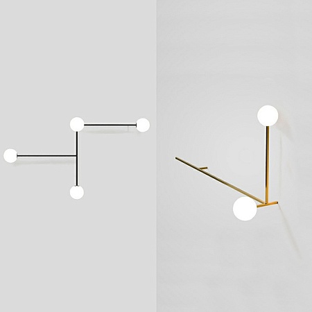 Настенный Светильник Lines 4 Черный Imperiumloft 189565-26 - фото