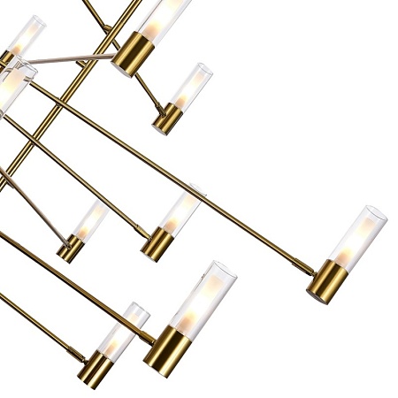 Люстра потолочная ST-Luce Латунь/Белый, Прозрачный G9 14*5W 4000K SL1239.303.14 - фото