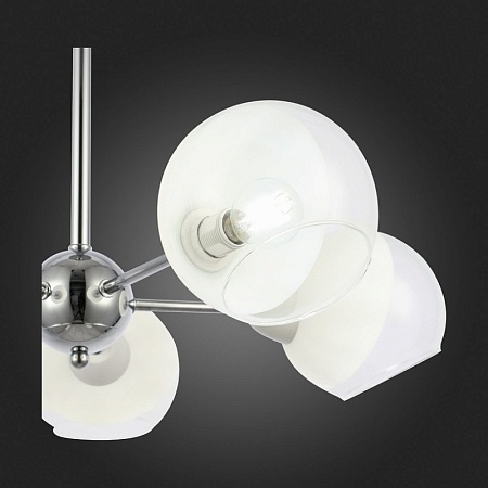 Светильник потолочный Хром/Прозрачный, Матовый никель E14 5*40W SLE102702-05 - фото