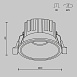 Встраиваемый светильник Technical Round DL058-12W3K-W - фото