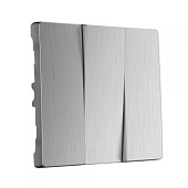 Набор клавиш для выключателя трехклавишного cеребряный рифленый WL09-SW-3G-CP