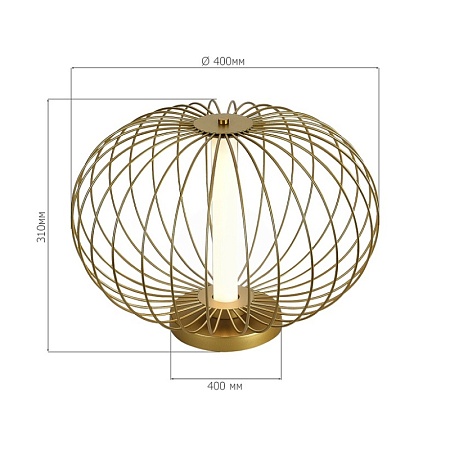 Прикроватная лампа ST-Luce Золотистый/Золотистый LED 1*10W 3000K SL6124.204.01 - фото