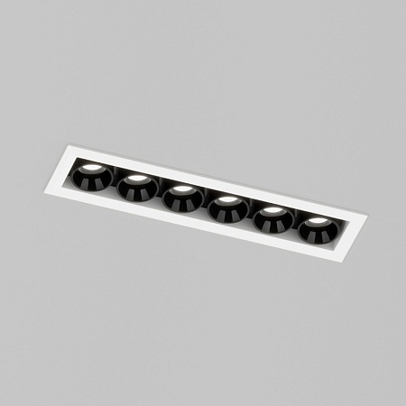 DK2514-WB Встраиваемый светильник SPACE со светодиодом L126mm 220V 10W 38° 4000К IP20 белый/черный алюминий - фото