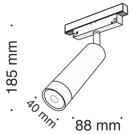 Трековый светильник Technical FOCUS LED TR019-2-7W3K-B - фото