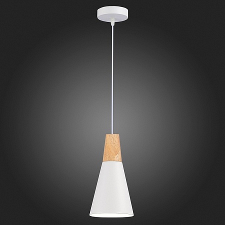 Светильник подвесной Белый/Белый, Светлое дерево E14 1*40W SLE125153-01 - фото
