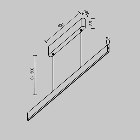 Подвесной светильник Technical P109PL-36W2.7-6K-B - фото
