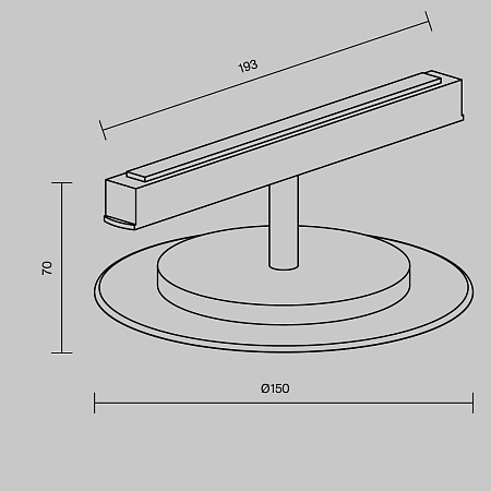 Трековая система Technical встраиваемая магнитная чёрная 150x150x150 TS-Z-150-TR107-2-5W3K-B