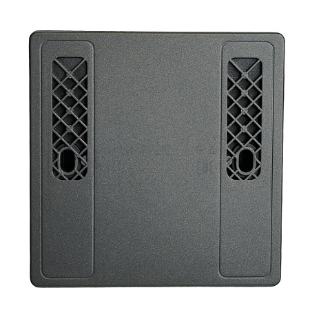 Выключатель 1-клавишный с окном для маркировки самовозвратный STEKKER, PSW10-114-54, открытой установки, 250В, 10А, IP54, серый/графит - фото