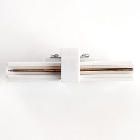 Коннектор прямой однофазный для шинопровода, белый, LD1000 - фото