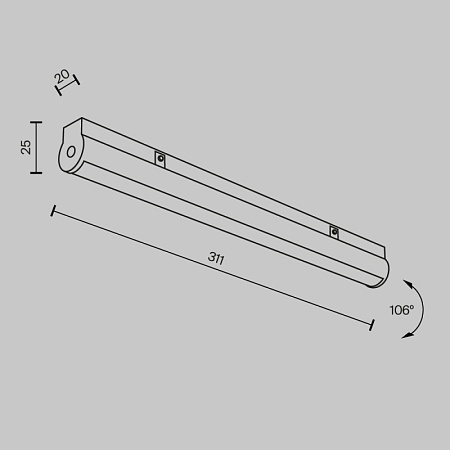 Трековый светильник Technical Basis Rot TR183-1-12WTW-B - фото