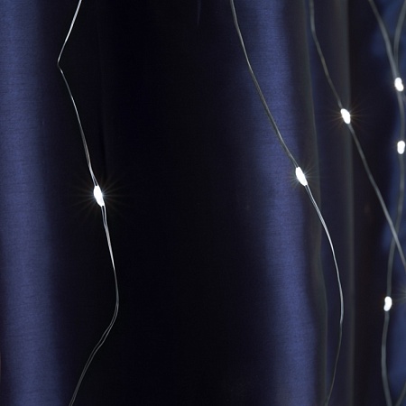 Светодиодная гирлянда Feron CL590 занавес типа Роса 2*2м  + 2м 5000К USB прозрачный шнур - фото