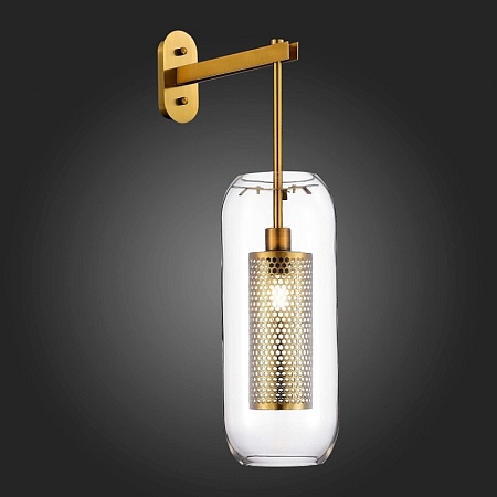 Бра ST-Luce Латунь/Прозрачный E14 1*40W SL1048.301.01 - фото