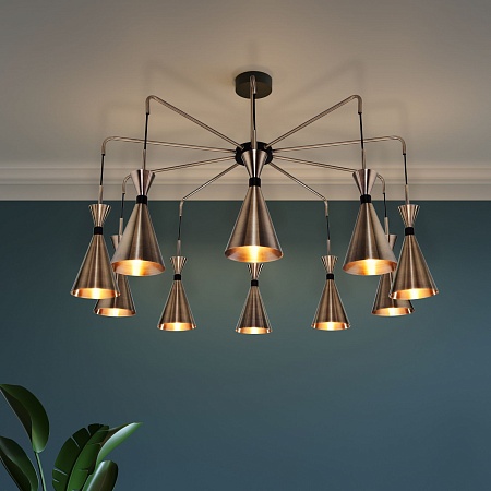 Потолочный светильник Bogate's 316/10 латунь / черный - фото